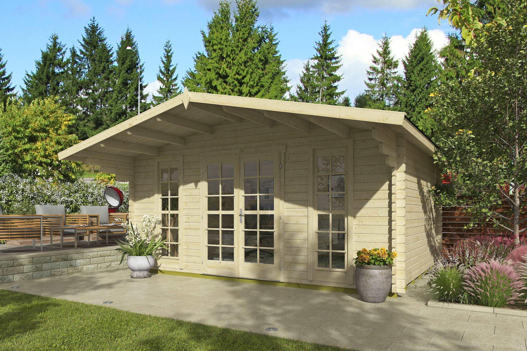 KERSTIN Log Cabin | 5.0x3.8m - Timber Building Specialists
