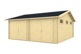 KOTKA Log Cabin Garage | 6.0x6.0m - Timber Building Specialists
