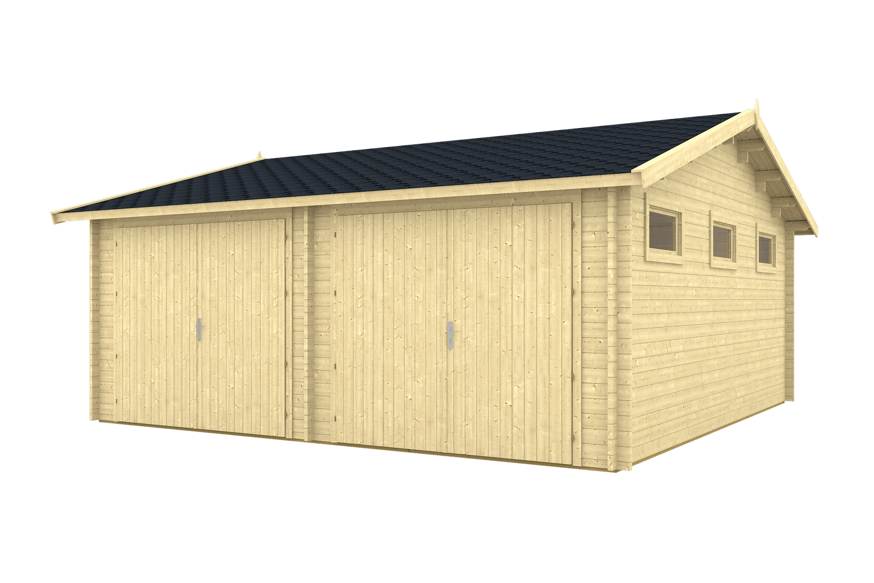 KOTKA Log Cabin Garage | 6.0x6.0m - Timber Building Specialists