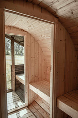 LAHTI 4.0x2.0m w/Roof Barrel Sauna Internal