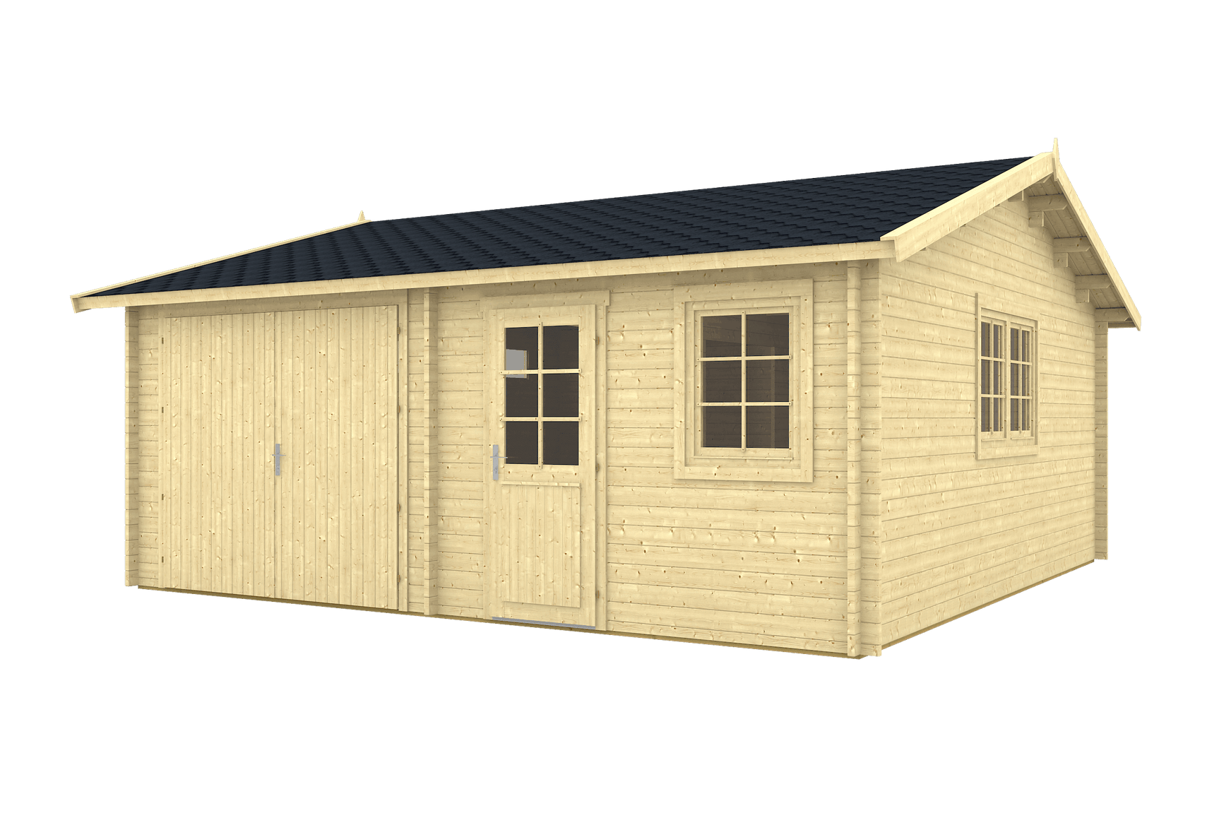 MIKKELI Log Cabin Garage | 6.0x6.0m