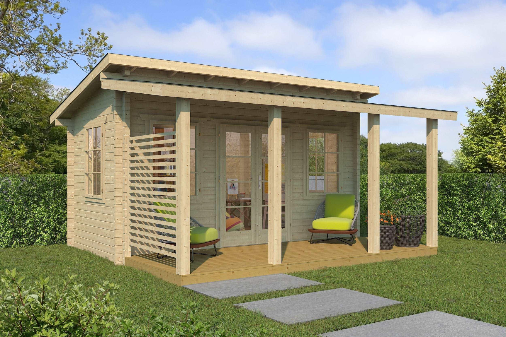 MODERNI Log Cabin | 4.7x2.6m - Timber Building Specialists