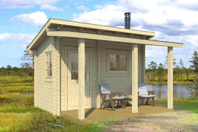 MODERNI PIHASAUNA 12 Sauna Log Cabin | 3.8x2.4m - Sauna Log Cabin - Timber Building Specialists