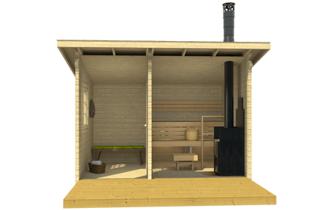 MODERNI PIHASAUNA 12 Sauna Log Cabin | 3.8x2.4m - Timber Building Specialists