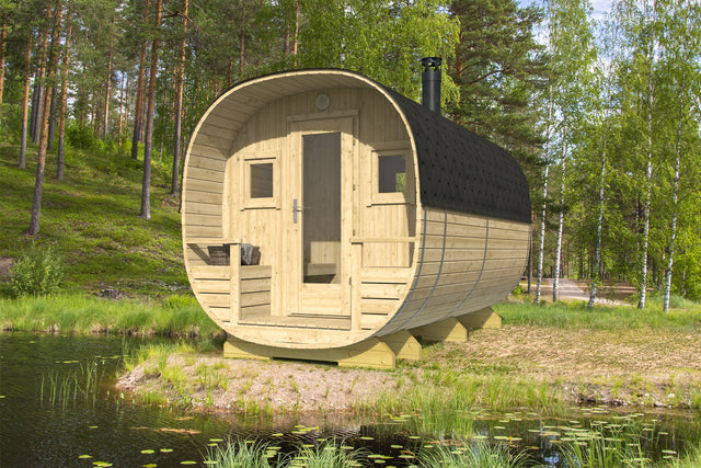 PORI Barrel Sauna | 2.4x4.0m - Timber Building Specialists