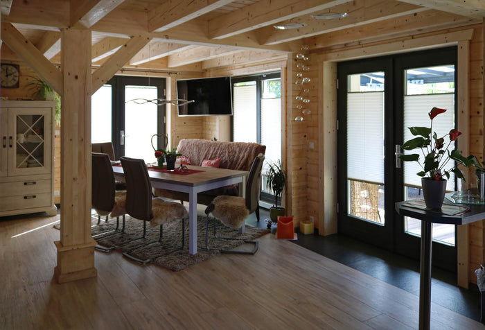 bertsch holzbau log cabin interior