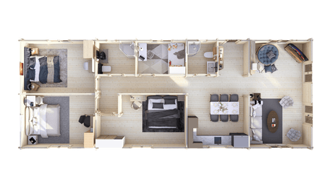 Severn 4 Bed Lodge | 18x6.8m