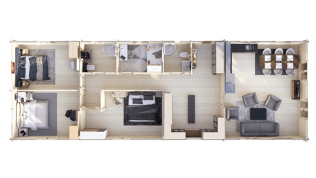 Severn 4 Bed Lodge | 20x6.8m