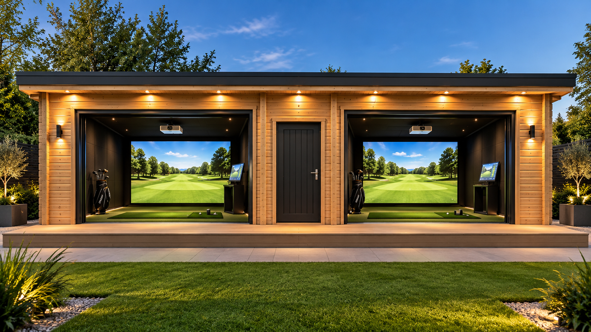 St Andrews Twin Golf Simulator Log Cabin | 14.0x5.8m
