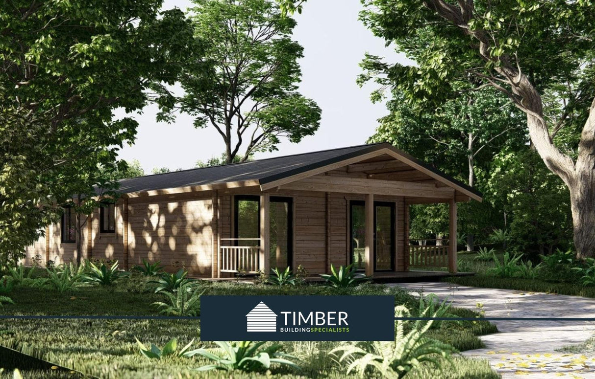 TBS170 3 Bed Log Cabin | 17.3x6.8m - Timber Building Specialists