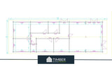 TBS171 Log Cabin (4 Bed Lodge) | 20x6.8m - Timber Building Specialists