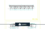 TBS171 Log Cabin (4 Bed Lodge) | 20x6.8m - Timber Building Specialists