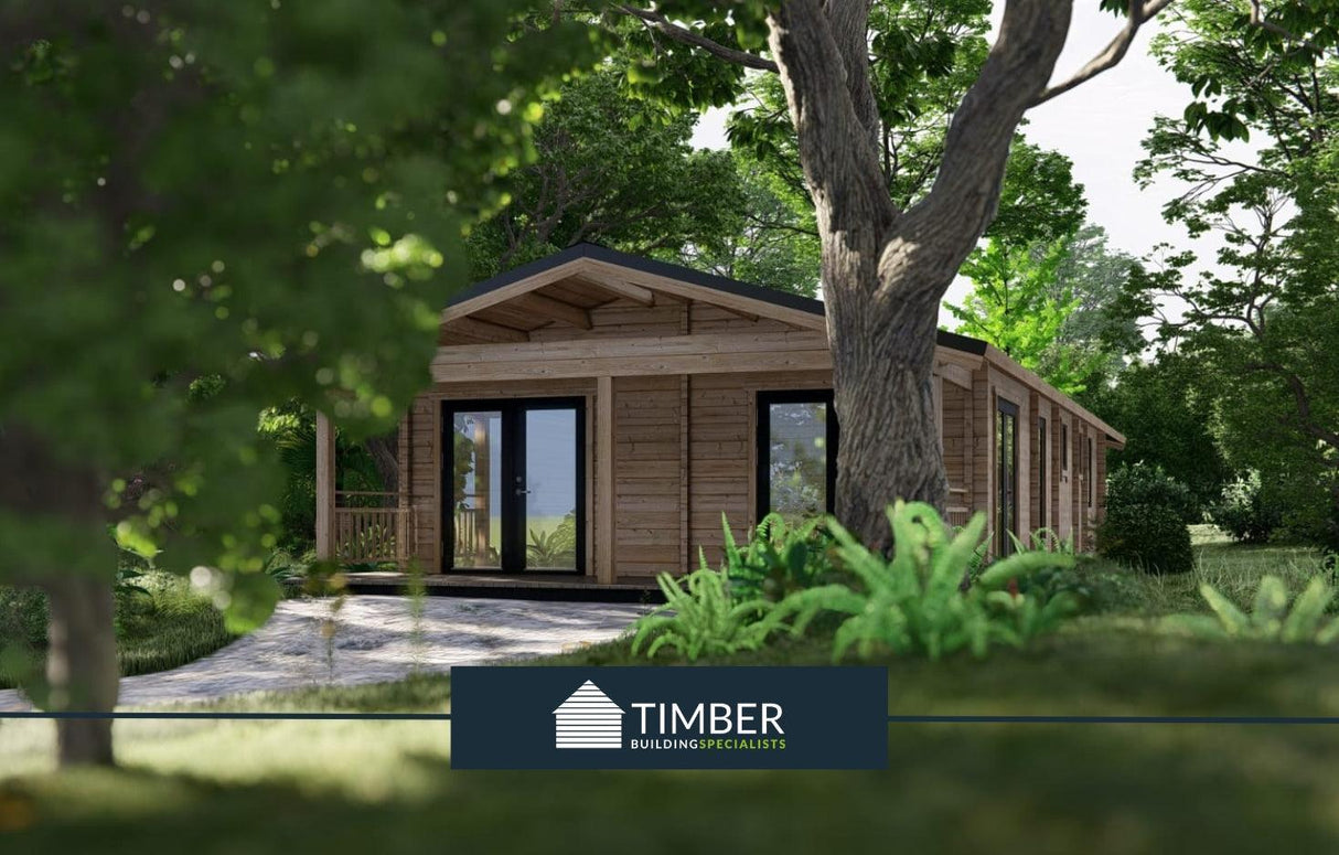 TBS170 3 Bed Log Cabin | 17.3x6.8m - Timber Building Specialists