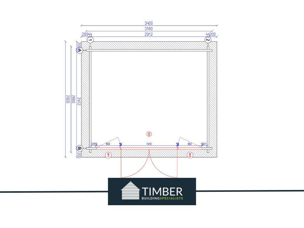 TBS110 Log Cabin | 3.2x2.7m
