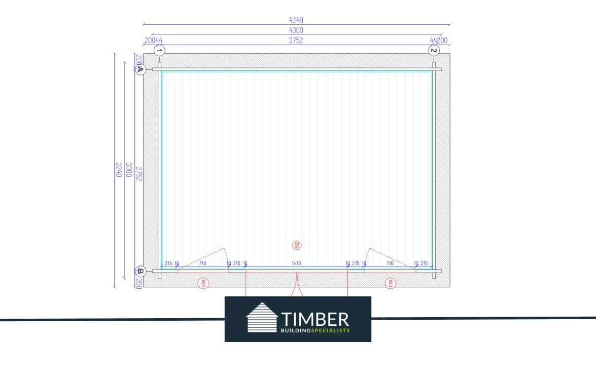 TBS115 Log Cabin | 4.0x3.0m