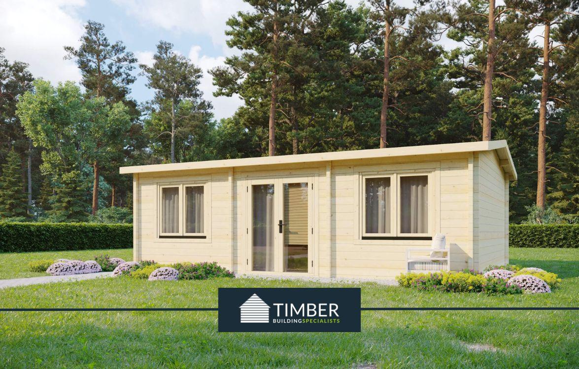 TBS122 Log Cabin | 6.0x3.5m - Timber Building Specialists
