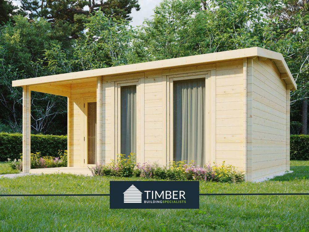 TBS107 Log Cabin | 5.3 x3.8m - Timber Building Specialists