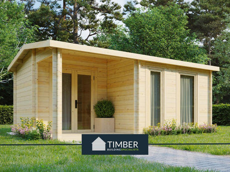 TBS107 Log Cabin | 5.3 x3.8m - Timber Building Specialists