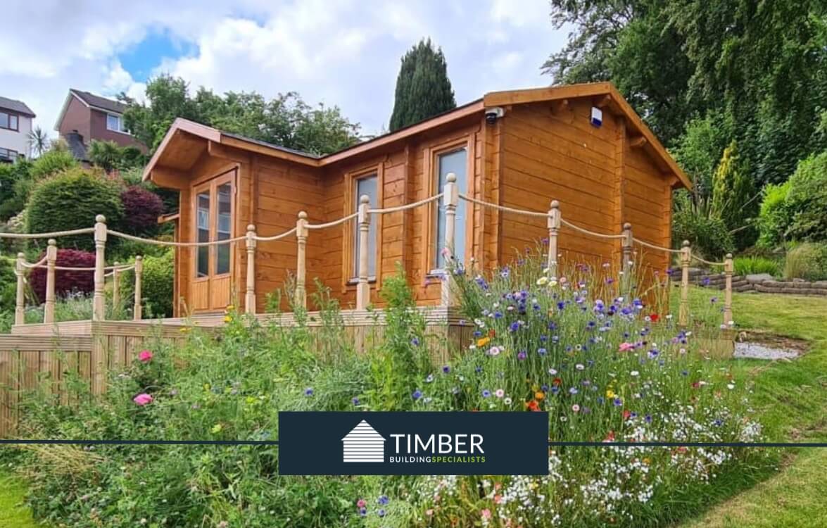 TBS181 Log Cabin | 7x4m w/ 1.5m Portch - Timber Building Specialists