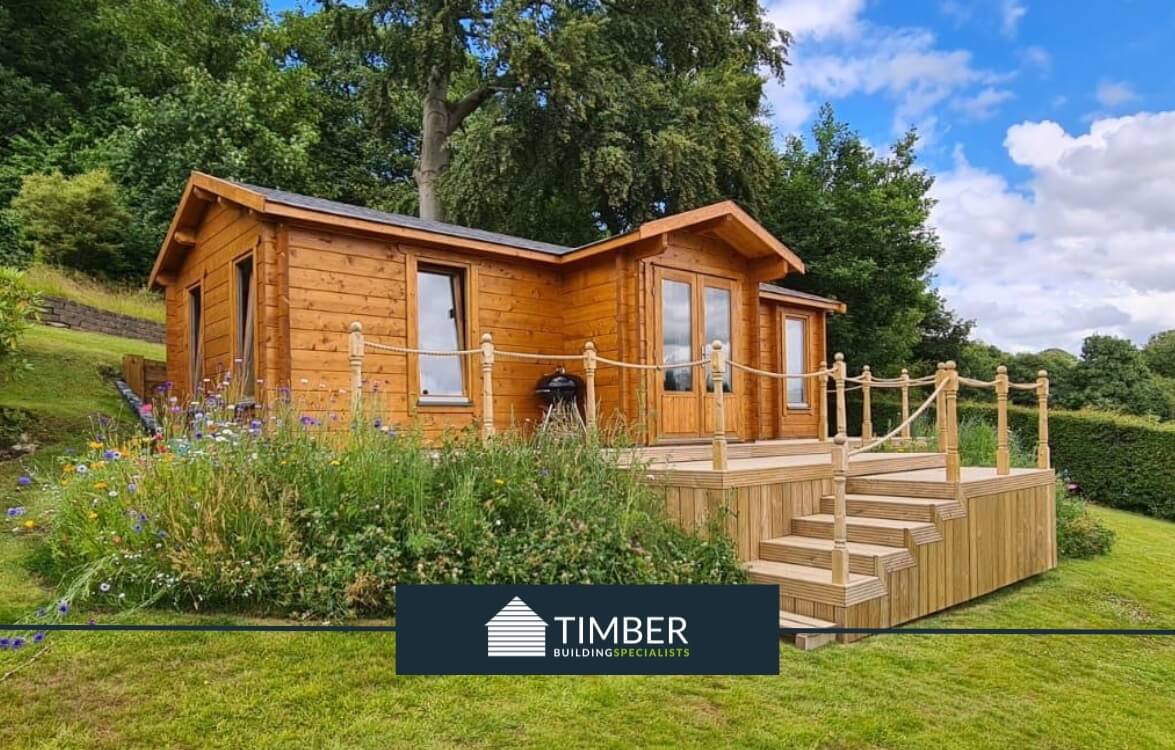 TBS181 Log Cabin | 7x4m w/ 1.5m Portch - Timber Building Specialists