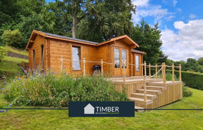 TBS181 Log Cabin | 7x4m w/ 1.5m Portch - Timber Building Specialists