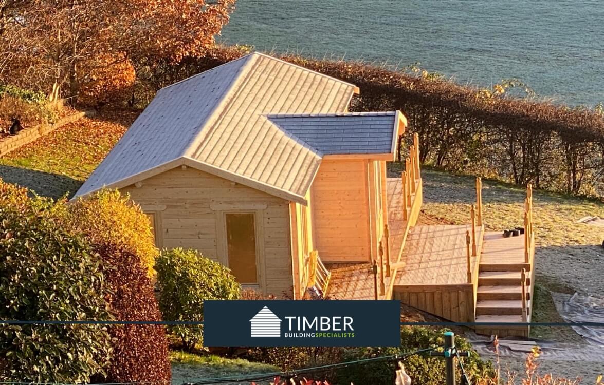 TBS181 Log Cabin | 7x4m w/ 1.5m Portch - Timber Building Specialists