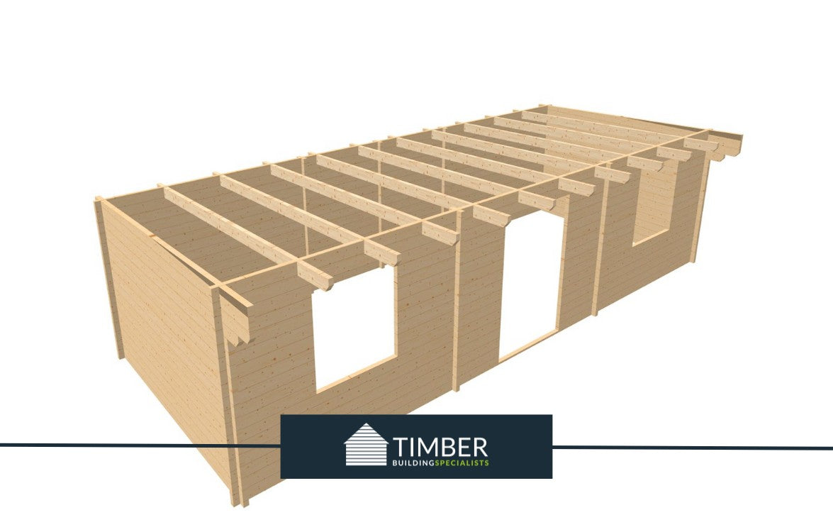 TBS180 Log Cabin | 10.0x4.0m - Timber Building Specialists