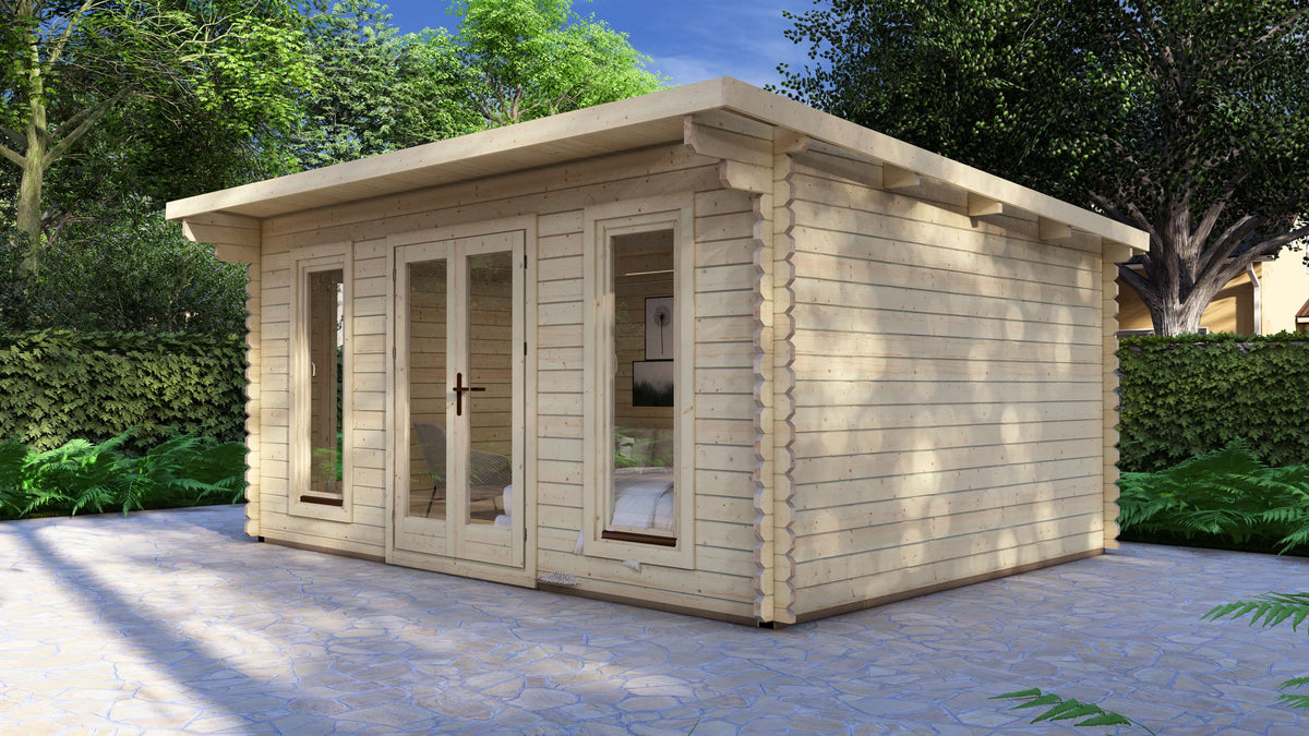 Wilo Log Willow 5.0 x 4.0m Log Cabin in 44mm Logs | Timber Building Specialists