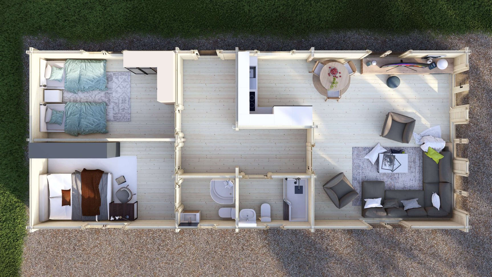 Wye 2 Bed Lodge | 14x5.8m