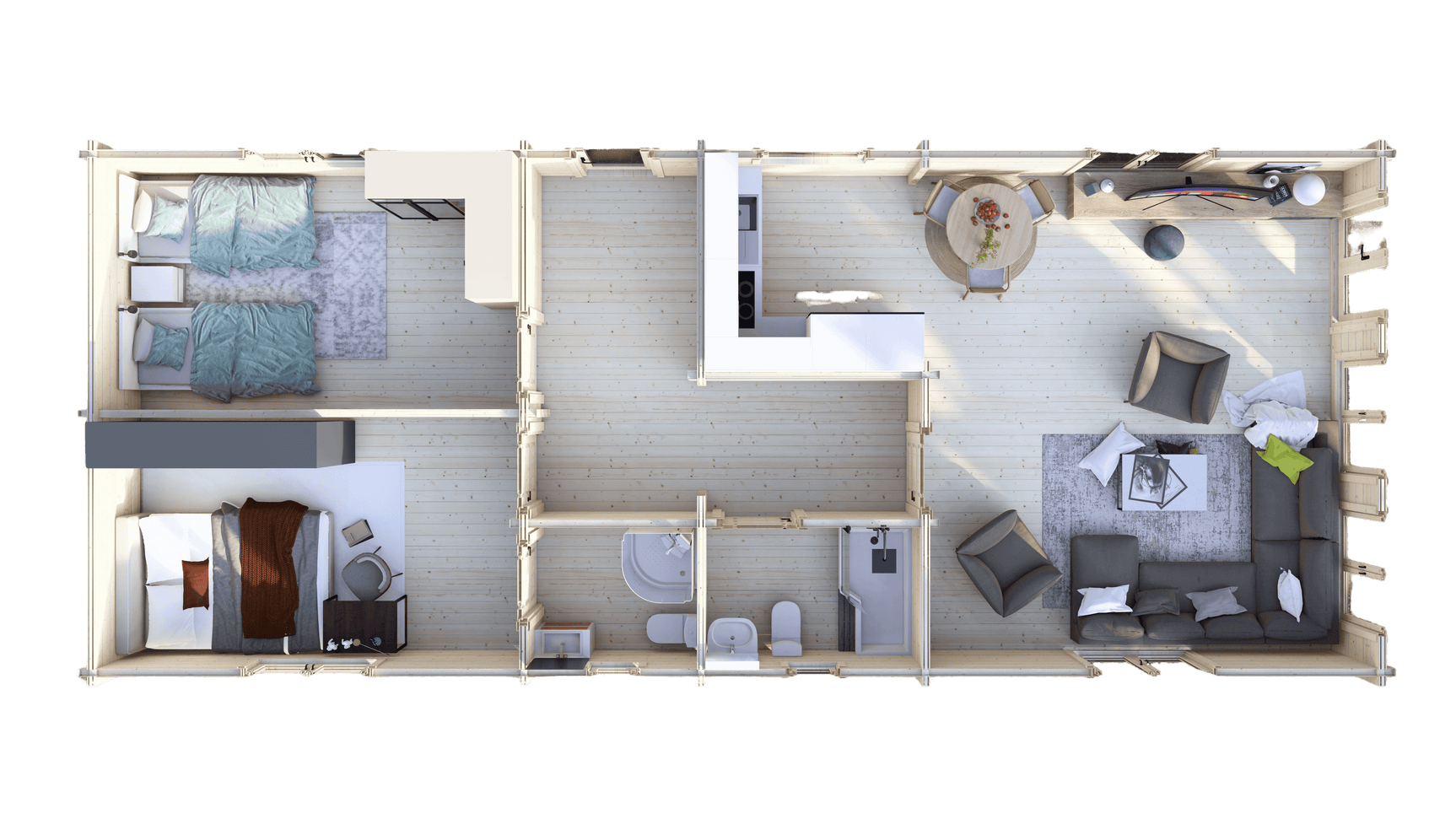 Wye 2 Bed Lodge | 14x5.8m