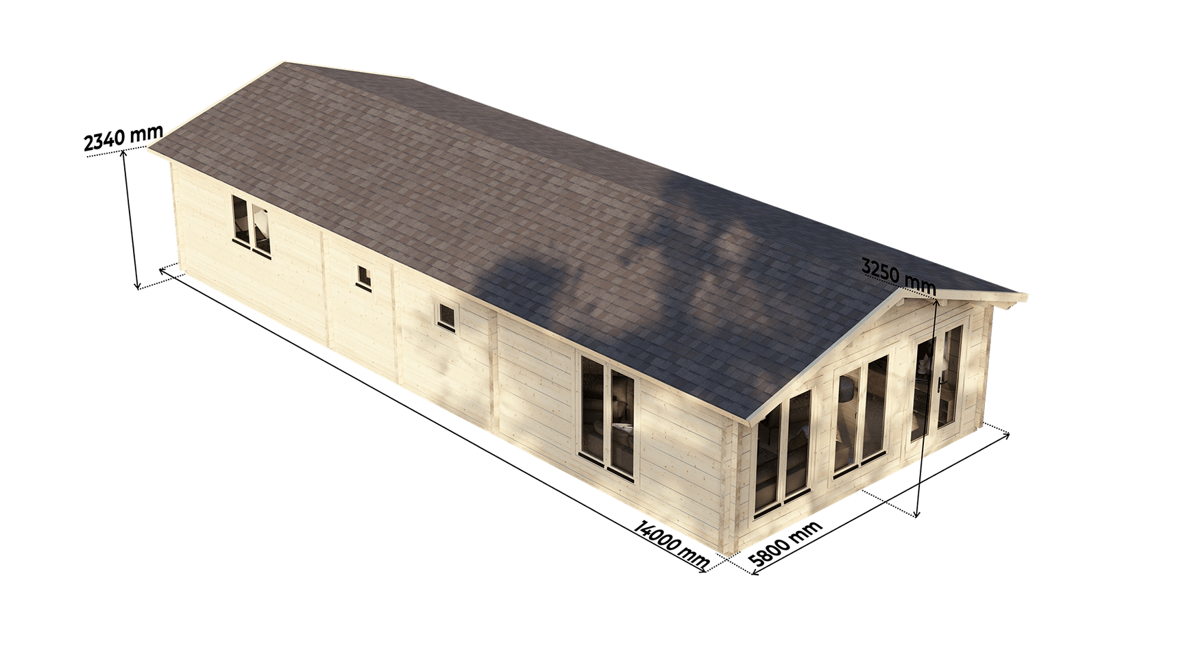 Wye 2 Bed Lodge | 14x5.8m