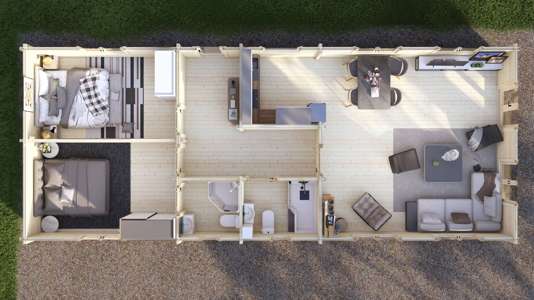 Wye 2 Bed Lodge | 15x6m