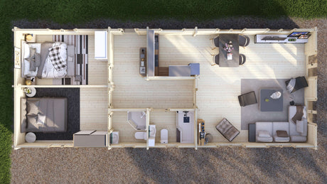 Wye 2 Bed Lodge | 15x6m