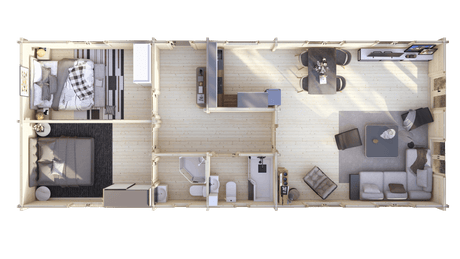 Wye 2 Bed Lodge | 15x6m