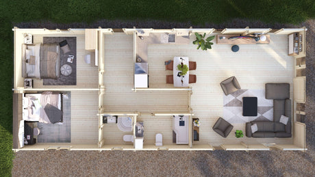 Wye 2 Bed Lodge | 16x6.8m