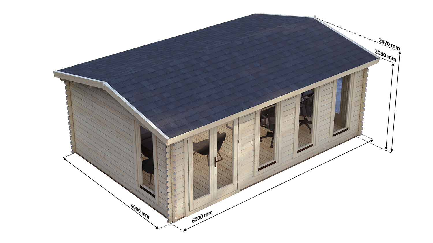 Yew Log Cabin | 6.0 x 4.0m