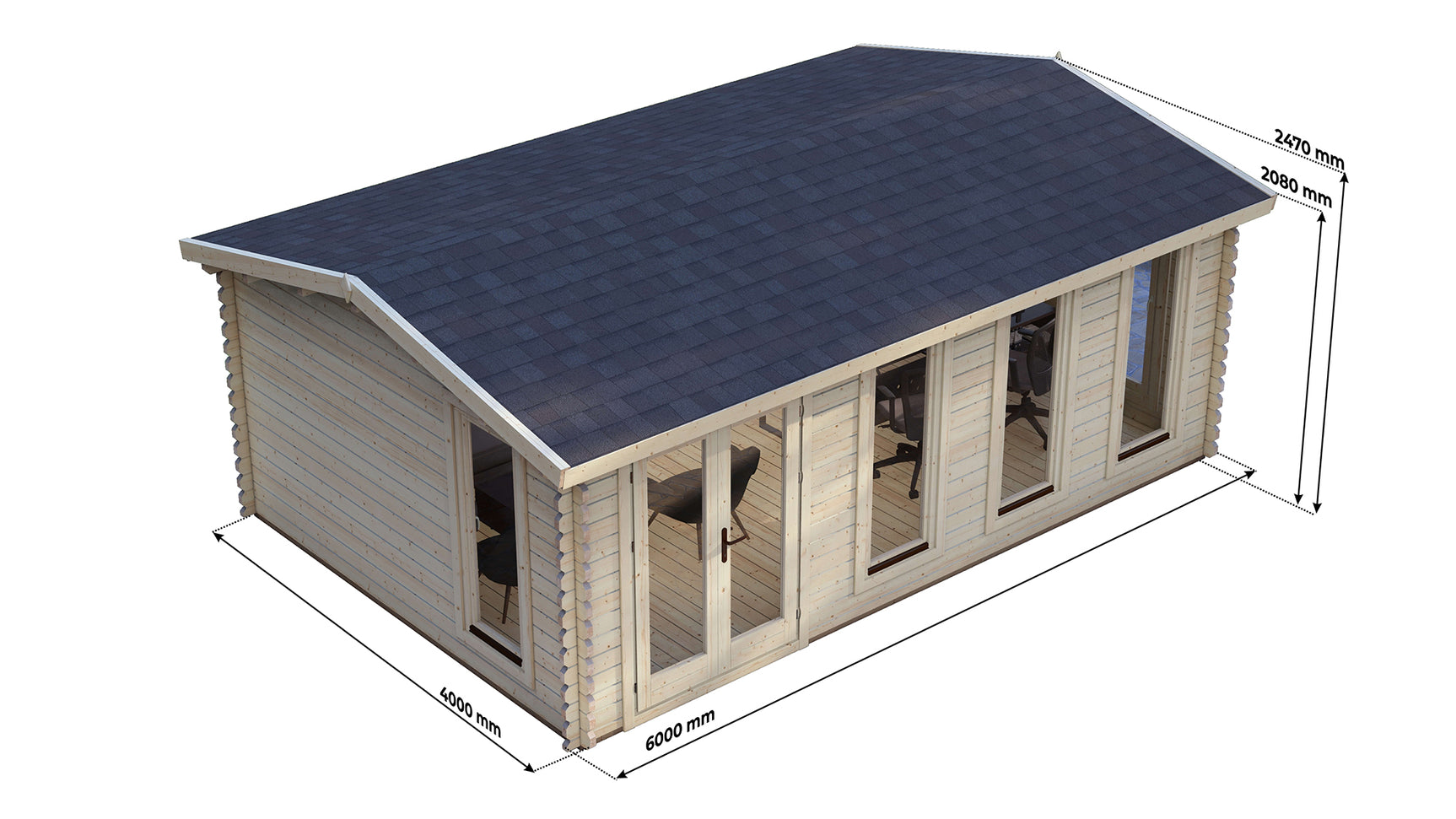 Yew Log Cabin | 6.0 x 4.0m
