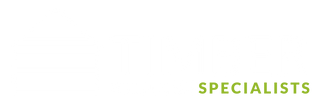 timber building specialists logo landscape white