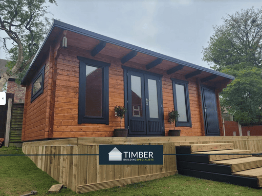 bespoke log cabin by the timber building specialists