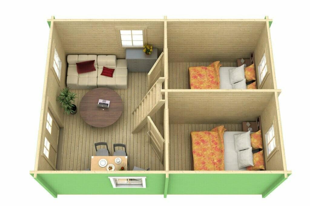 GOTLAND G + Sleeping Loft | 4.4x6.0m - Timber Building Specialists