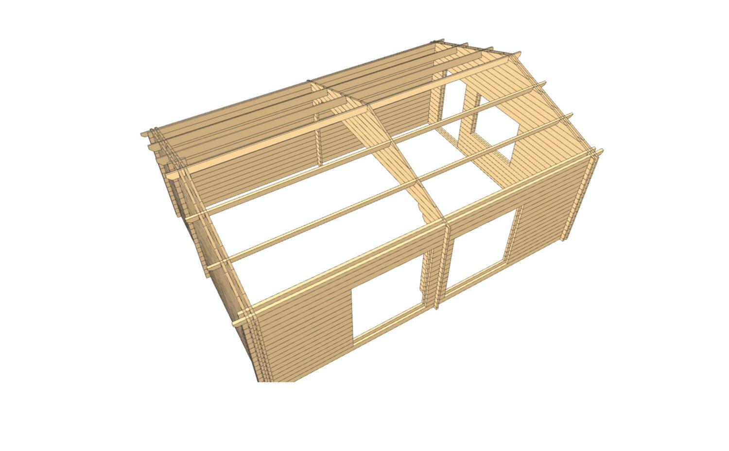 TBS147 Log Cabin | 7.0x5.0m - Timber Building Specialists