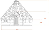 Premium BBQ Hut 25 m2 Plan