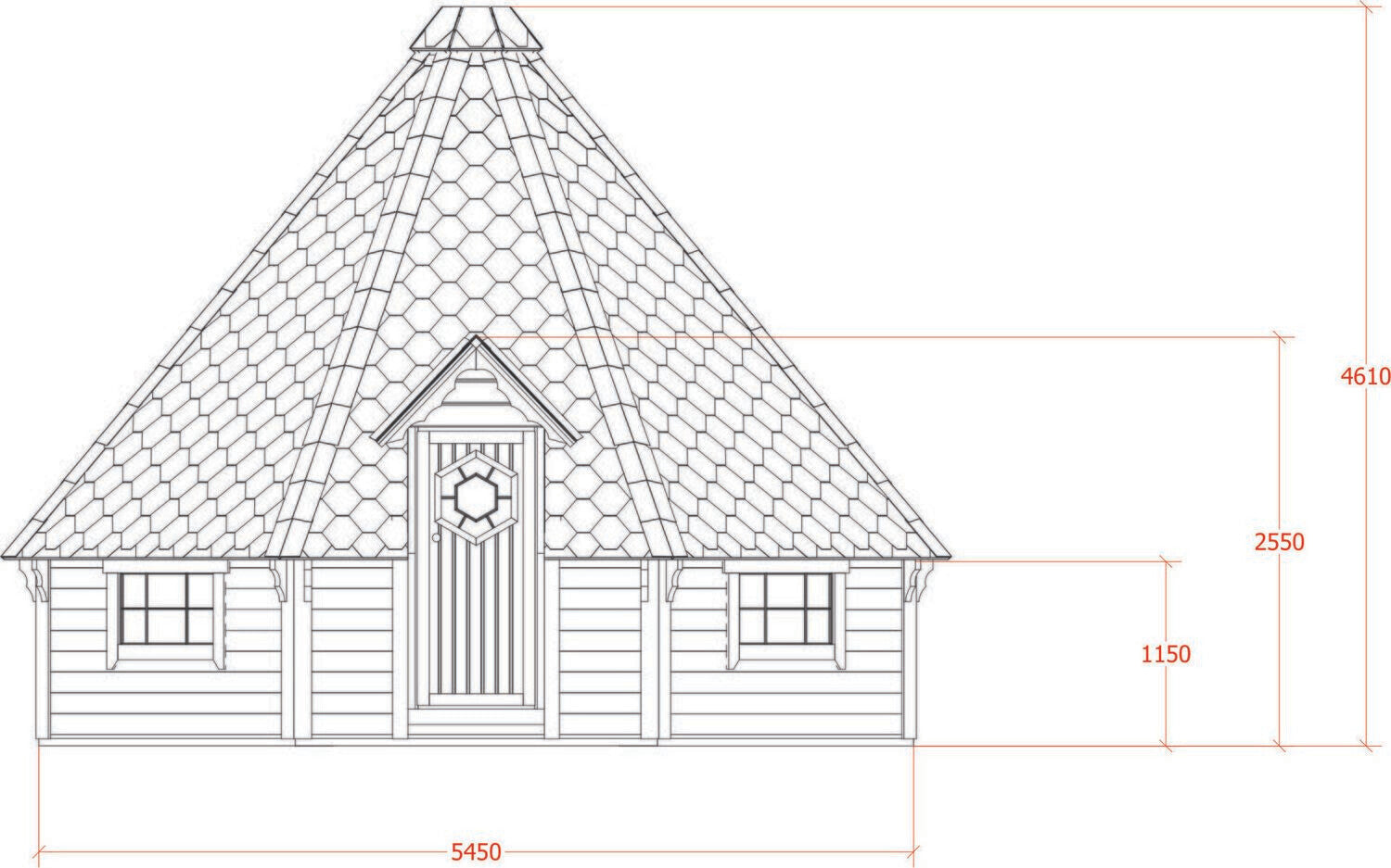 Premium BBQ Hut 25 m2 Plan