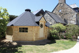 Premium BBQ Hut 16.5 m2 + 1.8m Extension Garden Side