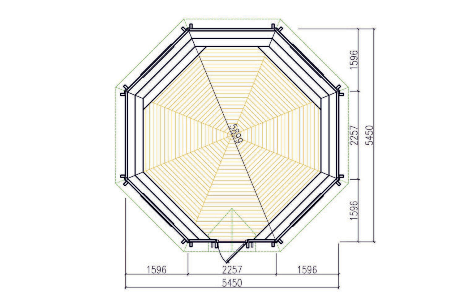 Premium BBQ Hut 25 m2 Plan