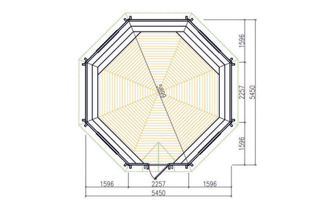 Premium BBQ Hut 25 m2 Plan
