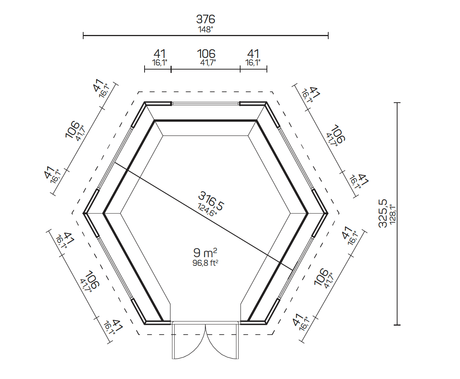 ALBA Grill Cabin Gazebo | 9m2 - Timber Building Specialists