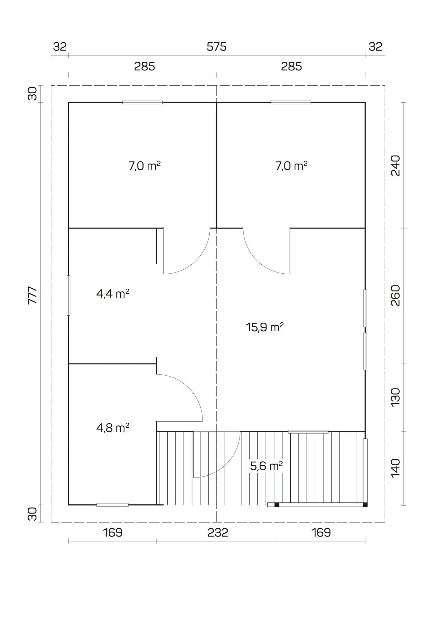 ALMERIA A Log Cabin | 6.0x8.0m - Timber Building Specialists