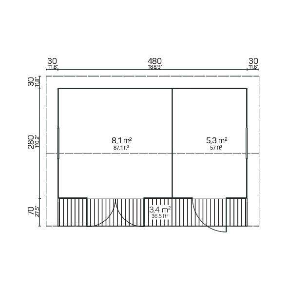 ANNIKA Log Cabin | 5.0x3.0m - Timber Building Specialists