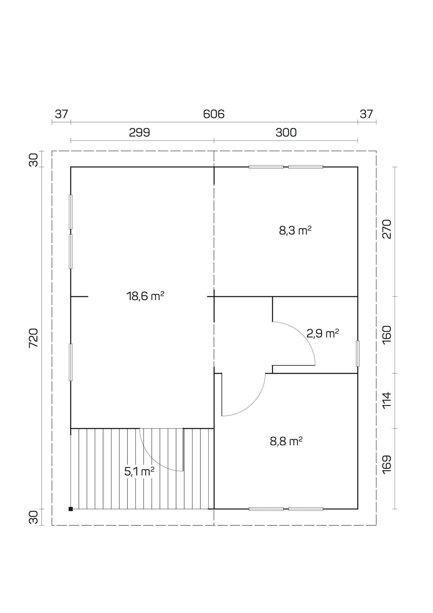ARLANZON A Log Cabin | 6.3x7.4m - Lodge Log Cabin - Timber Building Specialists